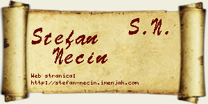 Stefan Necin vizit kartica